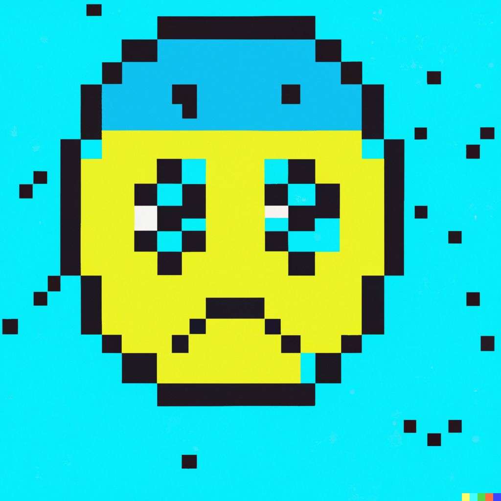a representation of anxiety, pixel art